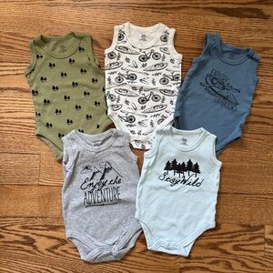 Yoga Sprouts Kids Adventure Tank Bodysuit - Olive, White, Blue, Gray, Light Blue